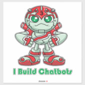 Chatbot I Build Chatbots Robot Robotic Sticker (Vel)