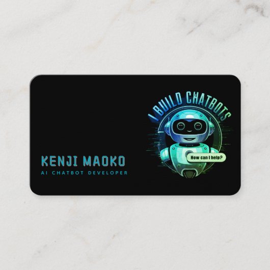 🤖Chatbot ontwikkelaar Conversational AI Engineer  Visitekaartje (Voorkant)