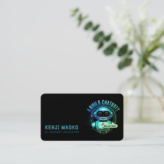 🤖Chatbot ontwikkelaar Conversational AI Engineer  Visitekaartje (Staand voorkant)
