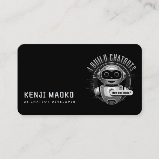 🤖Chatbot ontwikkelaar Conversational AI Engineer  Visitekaartje (Voorkant)