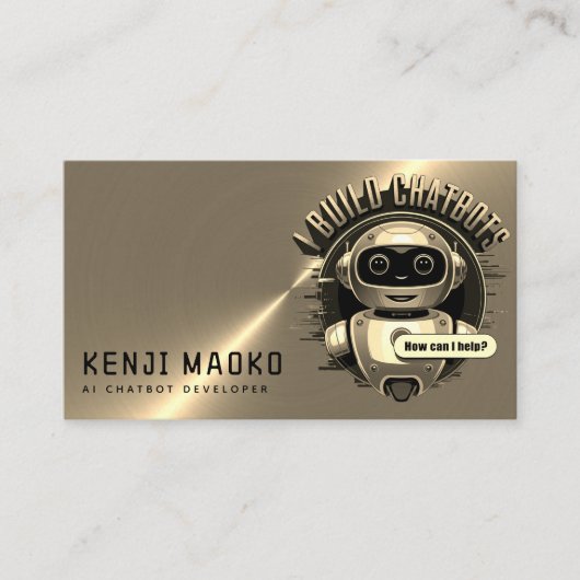 🤖Chatbotontwikkelaar Conversatie AI-ingenieur NLP Visitekaartje (Voorkant)
