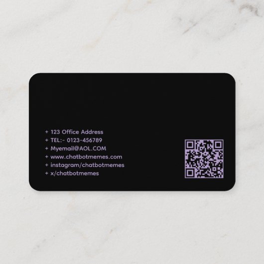 🤖Chatbotontwikkelaar Conversatie AI-ingenieur NLP Visitekaartje (Achterkant)