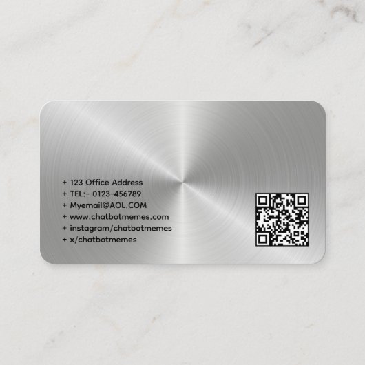 🤖Chatbotontwikkelaar Conversatie AI-ingenieur NLP Visitekaartje (Achterkant)