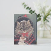 Chatchats et chien briefkaart (Staand voorkant)