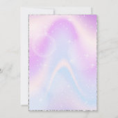 Château à thème violet argenté invitation d'annive (Dos)