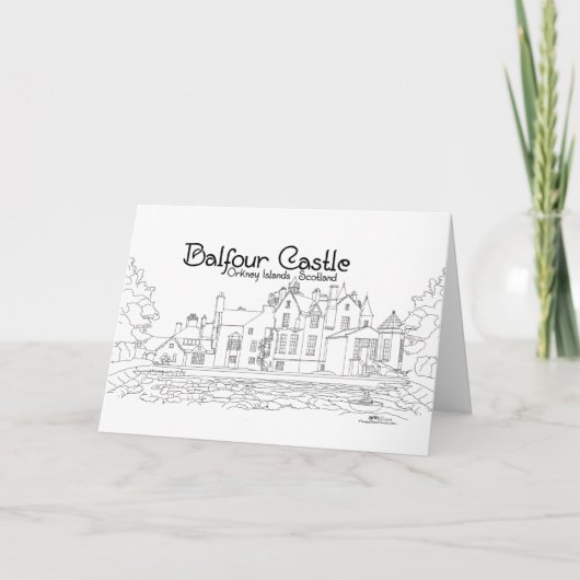 Château Balfour Écosse Carte (Devant)