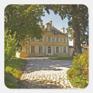 Chateau Cos Labory in Saint Estephe, gesmeed Vierkante Sticker