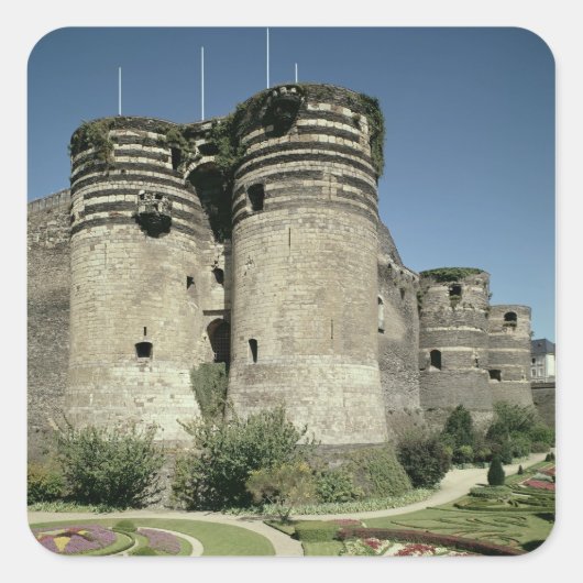 Chateau d'Angers, voltooide 1238 Vierkante Sticker (Voorkant)