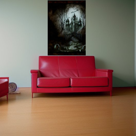 Château dans la forêt noire | AI Art Poster