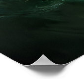 Château dans la mer orageuse | AI Art Poster (Coin)