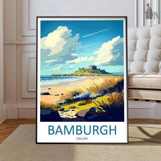 Château de Bamburgh Impression de voyage Art mural