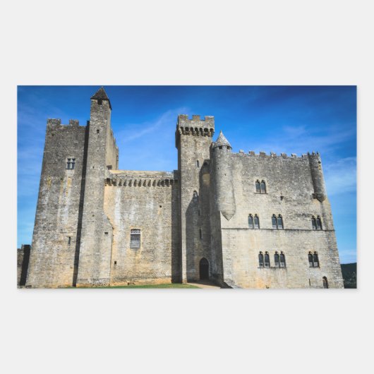 Chateau de Beynac castle rechthoekige sticker (Voorkant)