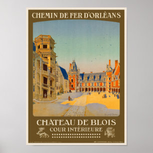 Château de Blois France Vintage Poster 1928