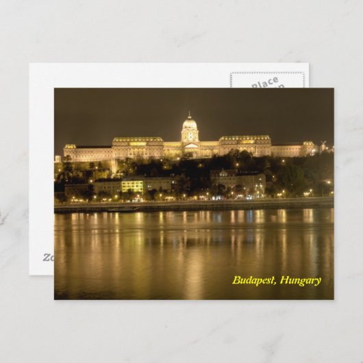château de buda carte postale à Budapest, Hongrie (Devant / Derrière)