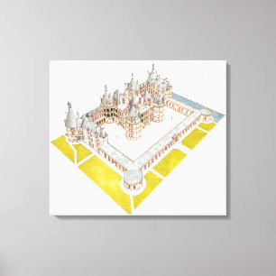Chateau de Chambord Chambord Loir-et-Cher Canvas Afdruk