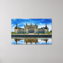 Chateau de Chambord, Frankrijk. Canvas Afdruk