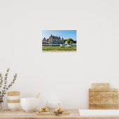 Chateau de Chantilly, fontein en twee zwanen Poster (Keuken)
