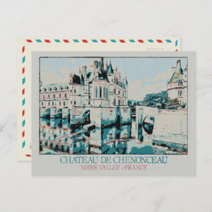 Château de Chenonceau in de Loirevallei, Frankrijk Briefkaart