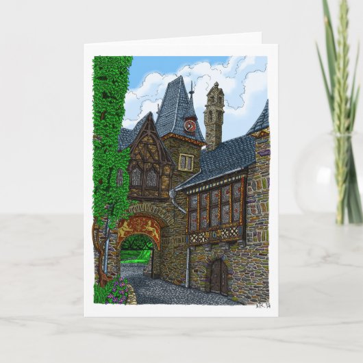 Château de Cochem - Carte de voeux en couleur (Devant)