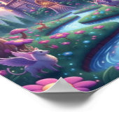 Château de Conte de Fée Fantaisiste Affiche Magiqu (Coin)