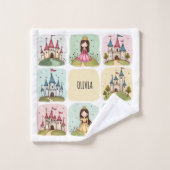 Château de conte de fées adorable & dessins de pri (Gant de toilette)