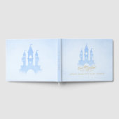 Château de conte de fées bleu baby shower Livre d' (Complet)