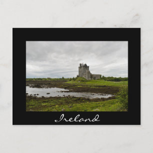 Château de Dunguaire, Irlande carte postale en tex