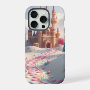 Château de fée Candyland rose enneigé