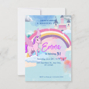 Chateau de la Cité Unicorn Invitation anniversaire