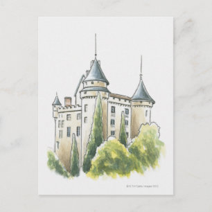 Chateau de Mercues, Frankrijk Briefkaart