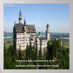 Château de Neuschwanstein & Affiche de dicton alle