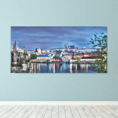 Château de Prague Vltava Rivière Toile de nuit (Insitu (Plancher de Bois))