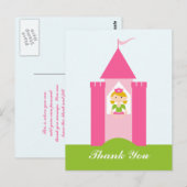 Château de princesse fée merci carte postale (Devant / Derrière)