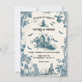 Château de Toile Halloween Faire-part de mariage (Devant)