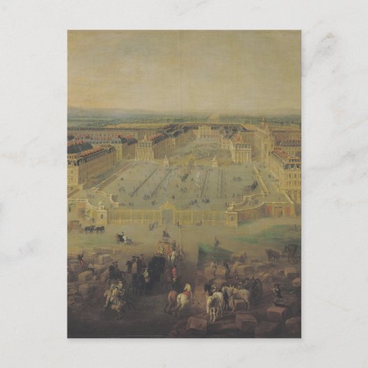 Chateau de Versailles en de Place Briefkaart (Voorkant)