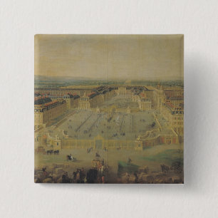 Chateau de Versailles en de Place Vierkante Button 5,1 Cm