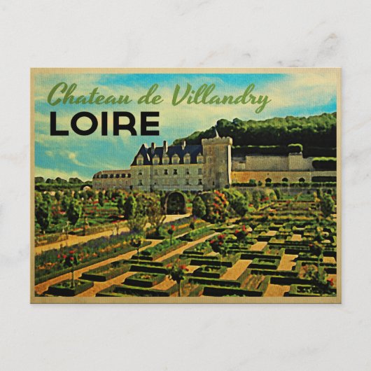  Chateau de Villandry Loire Briefkaart (Voorkant)