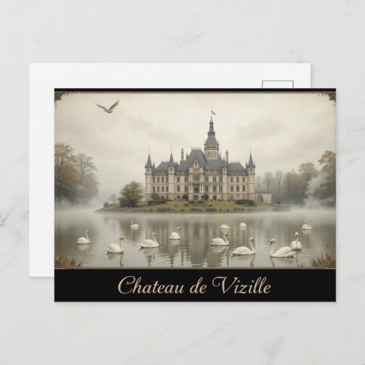 Château de Vizille Frankrijk Landschapskunst Briefkaart (Voorkant / Achterkant)