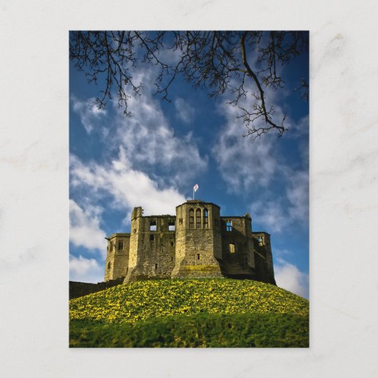 Château de Warkworth et carte postale de l'Hermita (Devant)