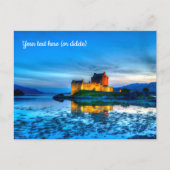 Château d'Eilean Donan, carte postale d'Écosse (Devant)
