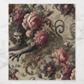 Château des Loups – Gotisch barok weerwolfkussen Wijn Etiket (Enkel label)