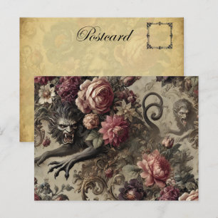 Château des Loups – Gotische barokke weerwolf Feestdagenkaart