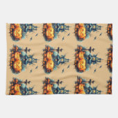 Château d'Halloween éffrayant Serviettes de cuisin (Horizontal)