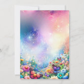 Château enchanté Magique Invitation de fête d'anni (Dos)