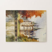 Château Français Château d'Aquarelle Puzzle (Horizontal)