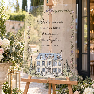 Château Français Fantaisiste Fleurs de Mariage Bie