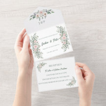 Chateau Frontenac Blush & Sage All-in-One Uitnodig