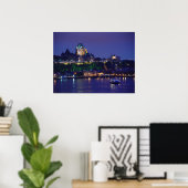 Château Frontenac Casque Nuit Québec Poster (Bureau à domicile)