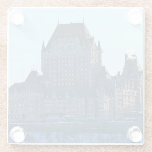 Chateau Frontenac, Quebec, Canada Glazen Onderzetter (Achterkant)