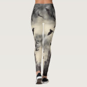 Château gothique Vampire Dracula Halloween Legging (Dos)